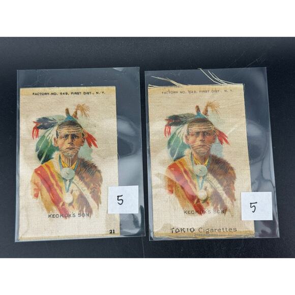 Assorted Antique Native American Cigarette Silks - Picture 9 of 10